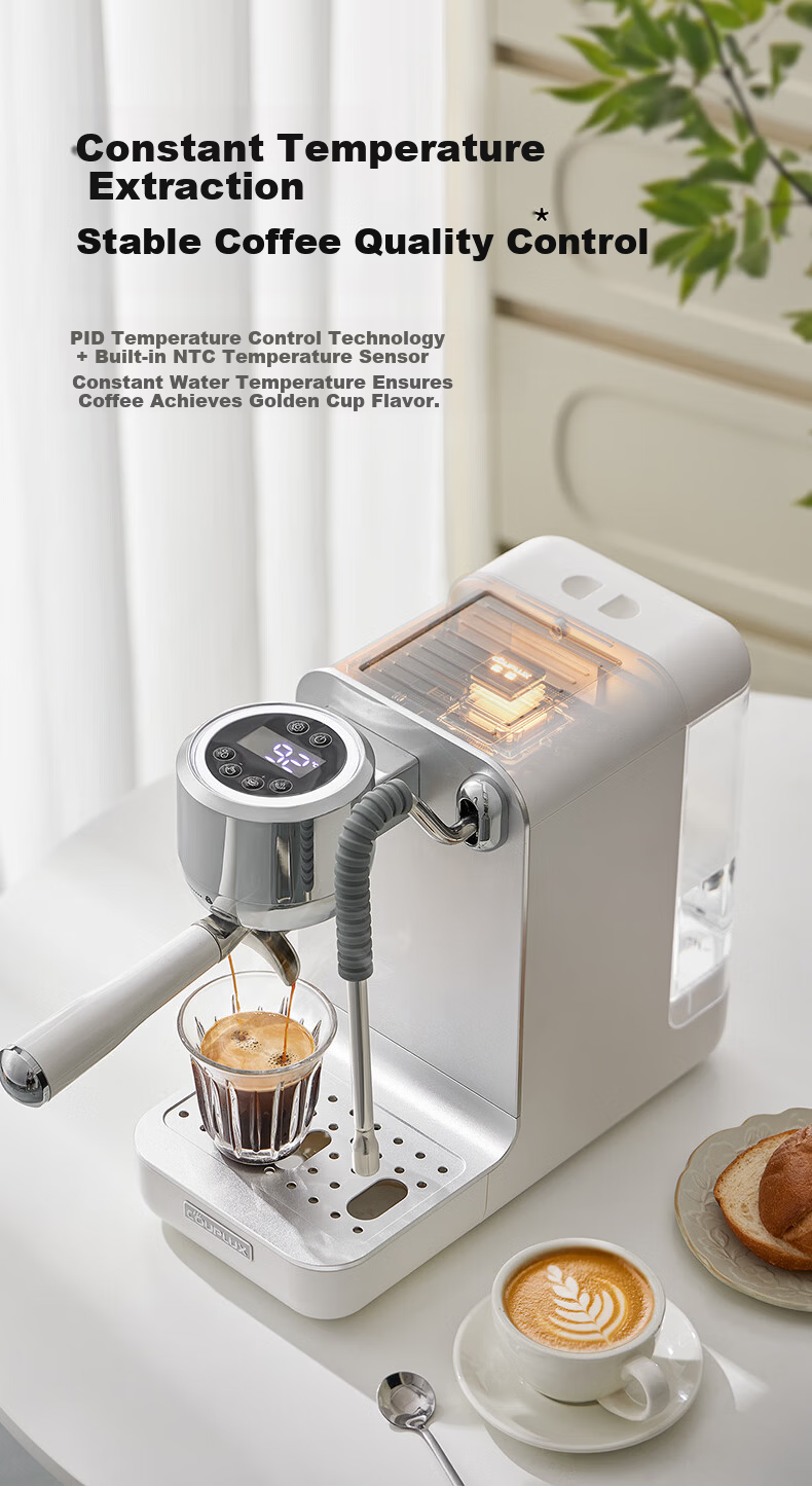Kepura CP239 Espresso Coffee Machine Semi-Automatic Professional Home Office Small Steam Milk Frother Hot and Cold Dual Extraction 13