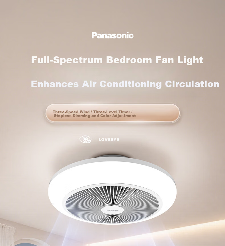Panasonic Fan Light Full Spectrum IP40 36W Eye Protection LED Lighting for Dining Room Bedroom with Installation Included 1