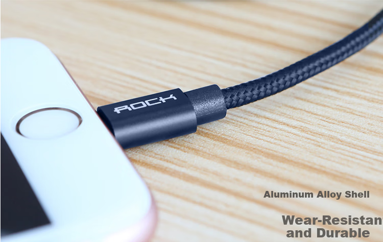 ROCK Apple Charging Cable USB to Type-C Data Cable, 5A Fast Charging, for IPhone 18/Pro Max 17/16/15, Tablets, Laptops, Huawei Honor, Black, 1 Meter 5