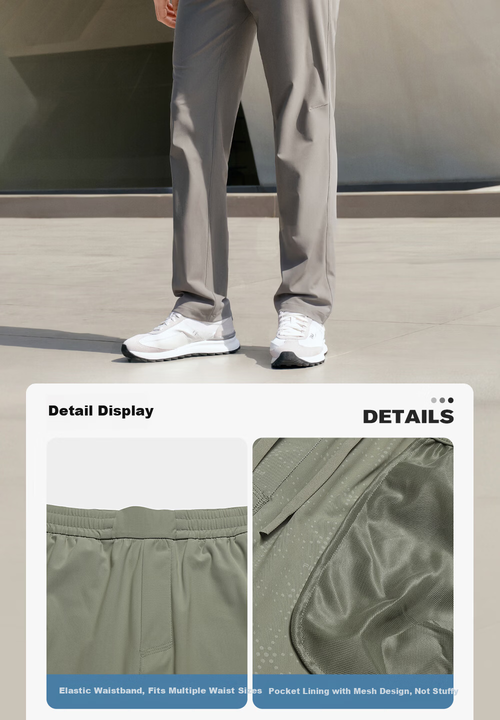 FILA Official Men's Knitted Long Pants 2026 Summer Cooling Sun Protection Fitness Straight-Leg Sports Pants 11