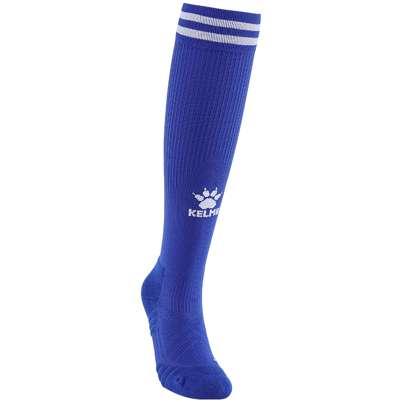 KELME Long Tube Football Socks Professional Competition Training High Tube Anti-Slip Socks Color Blue Size S