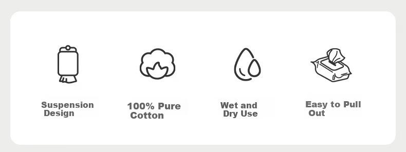 October Crystallization Baby Cotton Soft Wipes 300 Sheets Single Pack 100% Cotton Thickened Dual-use Dry and Wet Disposable Face Towels Suitable for Adults 2