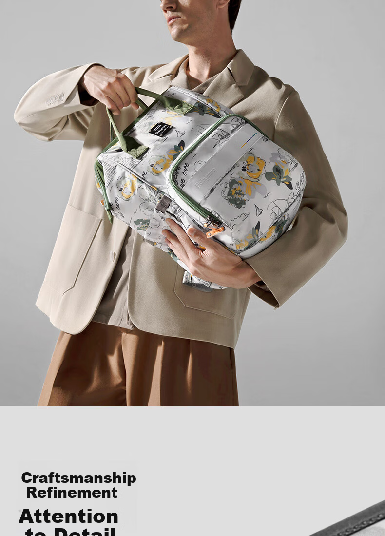 Babycare Travel Bag Business Trip Short Distance Outing Mommy Daddy Multi-Functional Fashion Portable Bag Future Dusk Yellow 7L 11