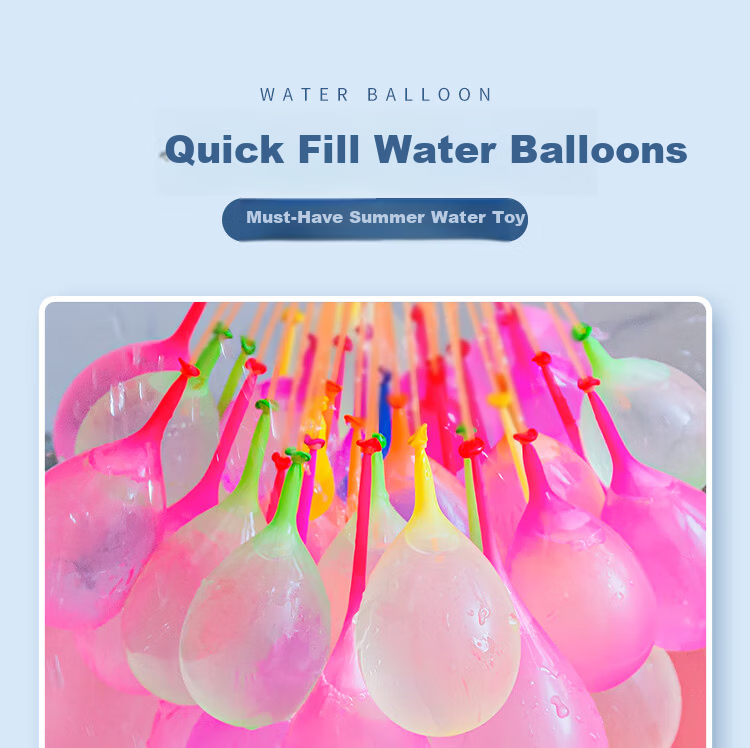 TaTanice Water Balloons, Quick-Fill Water Fight Tool, Small Water Balls, Water Bombs, Pool Party Fun, 222 Pieces 1