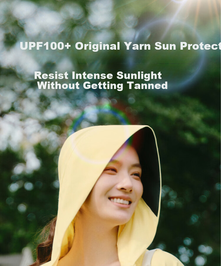 Beneunder Women's UV Protection Ice Silk Lightweight Cooling Sunshade Hoodie UL002 Frost Cream Yellow M 12