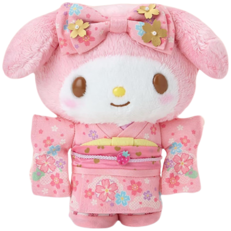 SANRIO Pink Sakura Furisode Kimono My Melody Plush Doll Birthday Gift Valentine's Day Toy