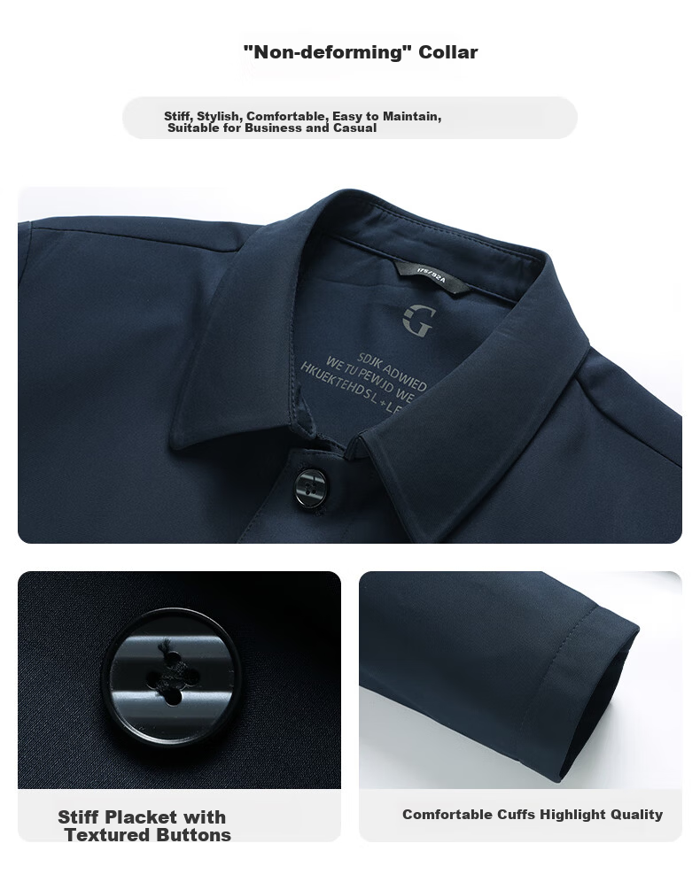 FIRS Anti-Wrinkle Men's Jacket Spring Autumn Business Casual Lapel Trench Coat Dad Workwear Executive Outerwear 2
