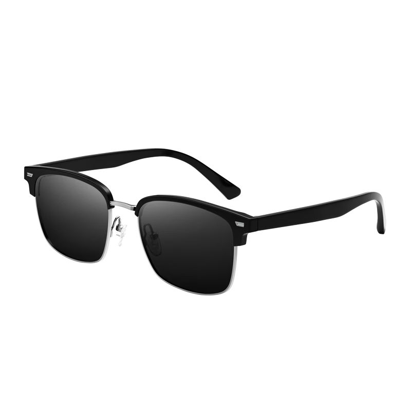 JD Jingzao New Retro Eyebrow Frame Polarized Outdoor Sunglasses Cycling UV Protection Black