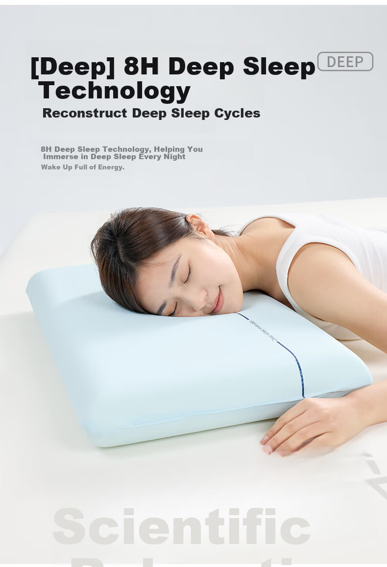 Hengyuanxiang A-Class Deep Sleep Neck Support Slow Rebound Memory Foam Pillow Core Adult High Pillow 12cm [Single] 4