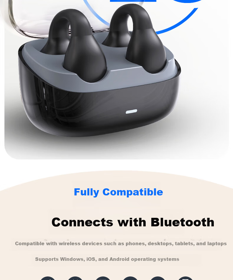 D.ROB D.ROB Clip-on AI Translation Wireless Bluetooth Earphones Power Bank 2-in-1 Long Battery Life Compatible with Huawei Xiaomi Apple K75 Ink Black 23