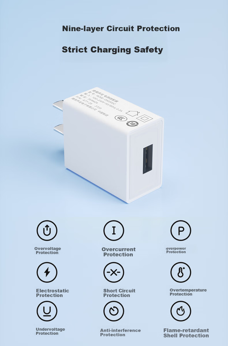 Jinling Shengbao 5V1A USB Charger Adapter for Phone, Bluetooth Earphones, Speakers, Phones, Watches, Portable WiFi, Night Light, Fan, Power Bank, Desk Lamp - Black 8