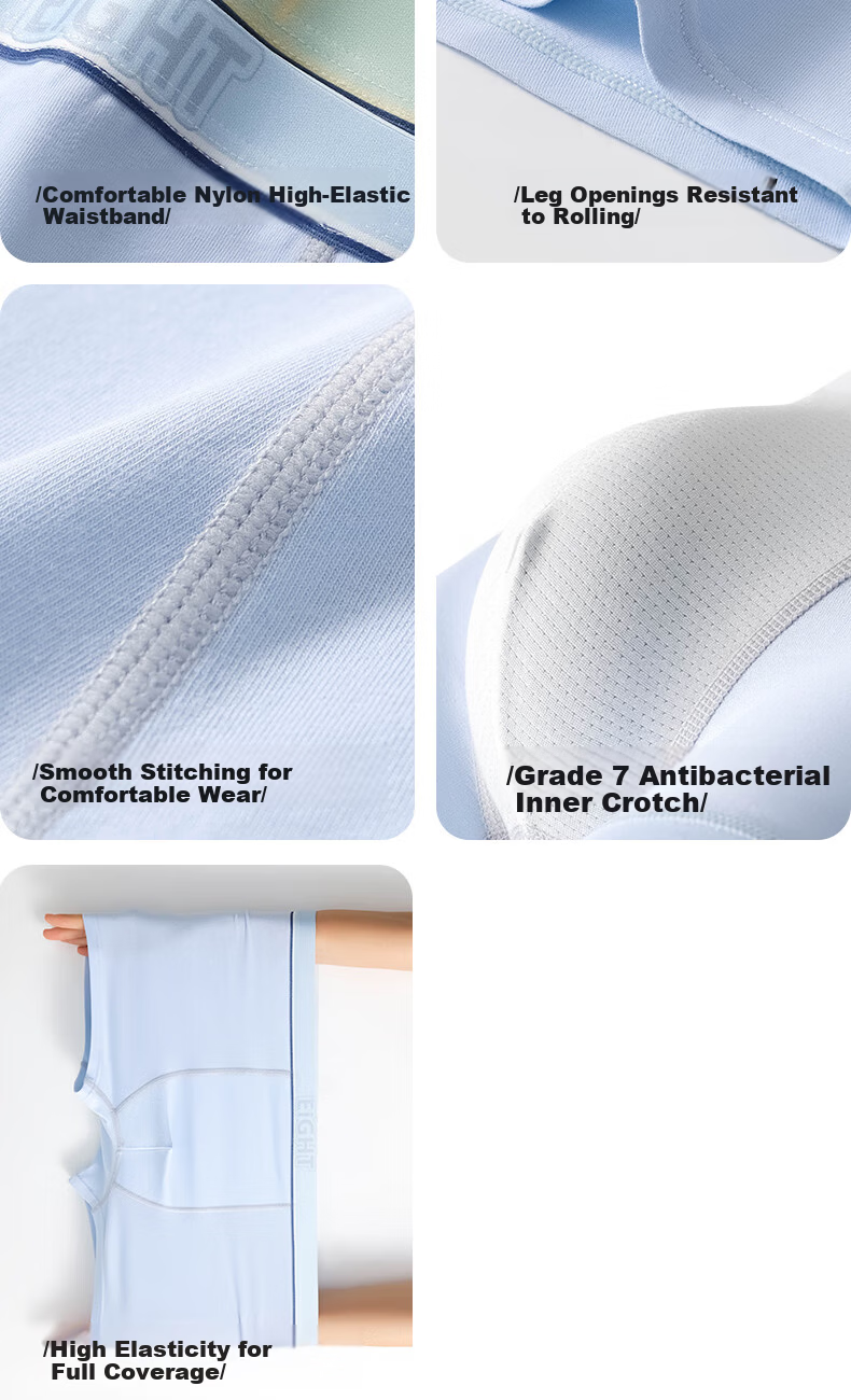 Dingguagua Boys' Cotton Boxer Briefs for Adolescents, Middle and High School Students, Plus Size 6
