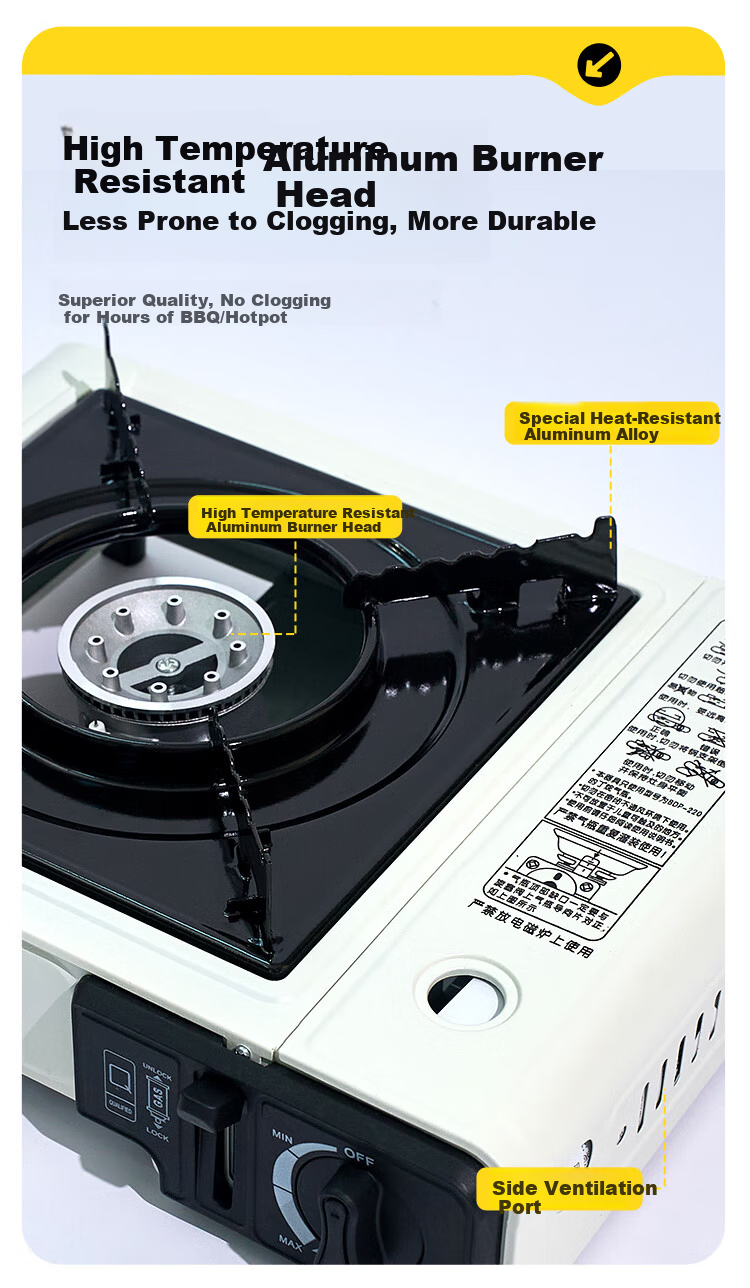 Suncojia Outdoor Cooking Stove Set Portable Gas Stove High Flame Infrared Windproof Picnic Gas Canister Stove 9