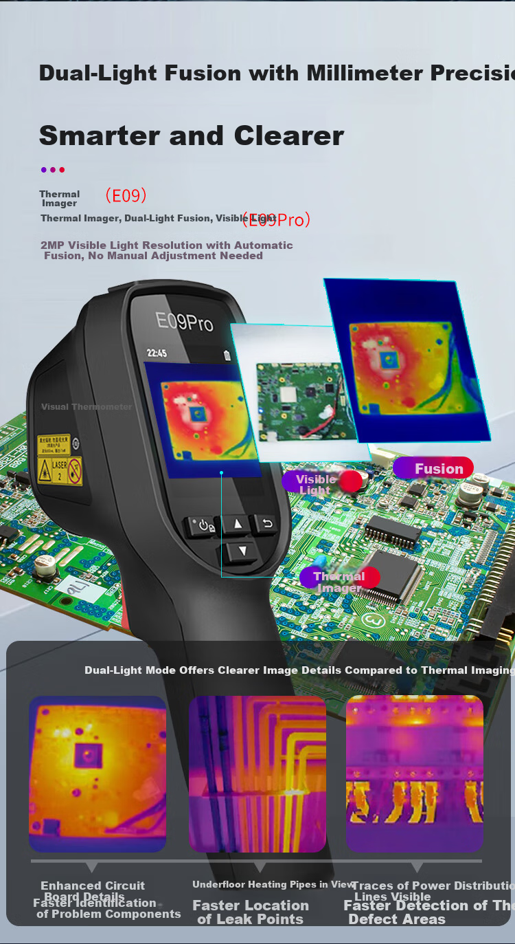 HIKMICRO E09 Thermal Imaging Camera High-Definition Infrared Thermal Imager Night Vision Industrial Temperature Measurement Floor Heating Inspection Leak Detection Device 6
