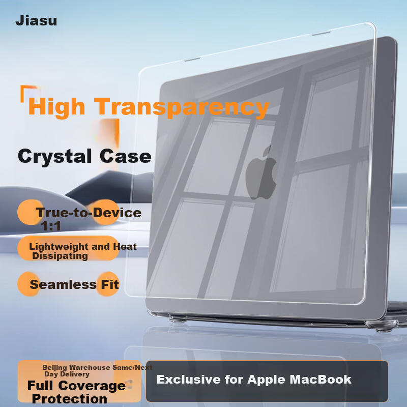 Jiasu Apple MacBook Air 13.3 Inch Crystal Protective Case M1 (A2179/A2337) 2020 Laptop Cover Transparent Crystal Shell Wear-Resistant Scratch-Proof