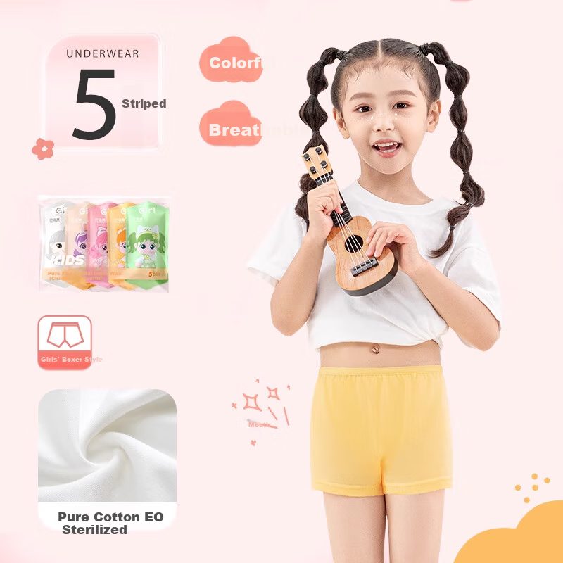 Buddygo Disposable Children's Girls Cotton Sterilized No-Wash Daily Travel Underwear Shorts XL Size New 2025