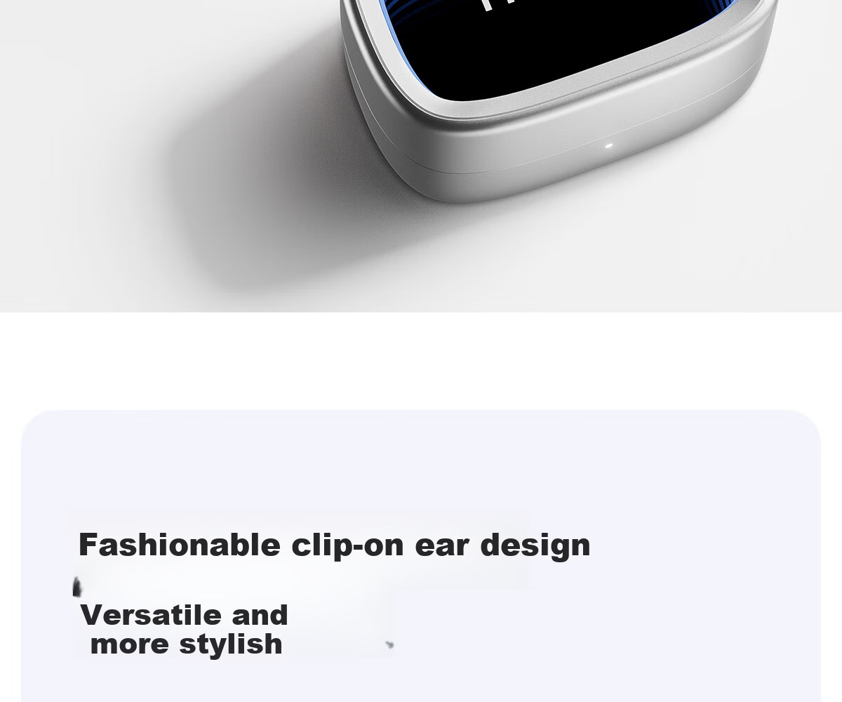Edifier Halo Clip Clip-On Trendy Bluetooth Earphones Cyber Abyss Lighting Bluetooth 6.1 35H Long Battery Life Compatible with Apple Huawei Xiaomi Phantom Silver 10