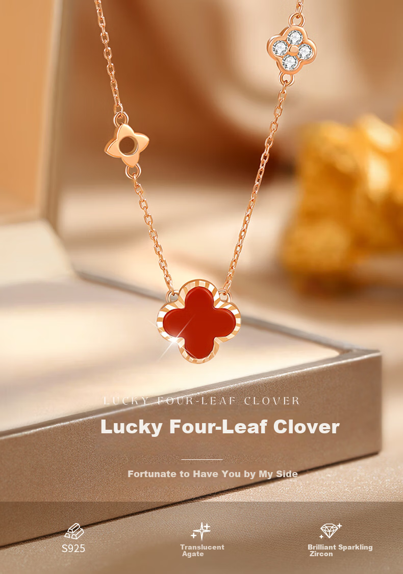 Yangchuang Fashion China Gold Four-Leaf Clover Silver Necklace for Women 2026 New Birthday Gift High-End Girlfriend S925 1