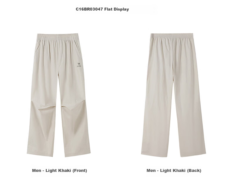 CAMEL Men's Straight Cargo Pants Outdoor Water-Repellent Casual Paratrooper Pants C16BR0L3047 Light Moss Green XL 23