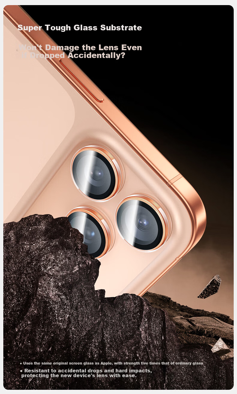Shanmo [Corning + AR Anti-Reflective Coating] Compatible with iPhone 17 Pro Lens Film Full Coverage Lens Protective Film Independent Lens Non-Bulging Shell 1 Set 12