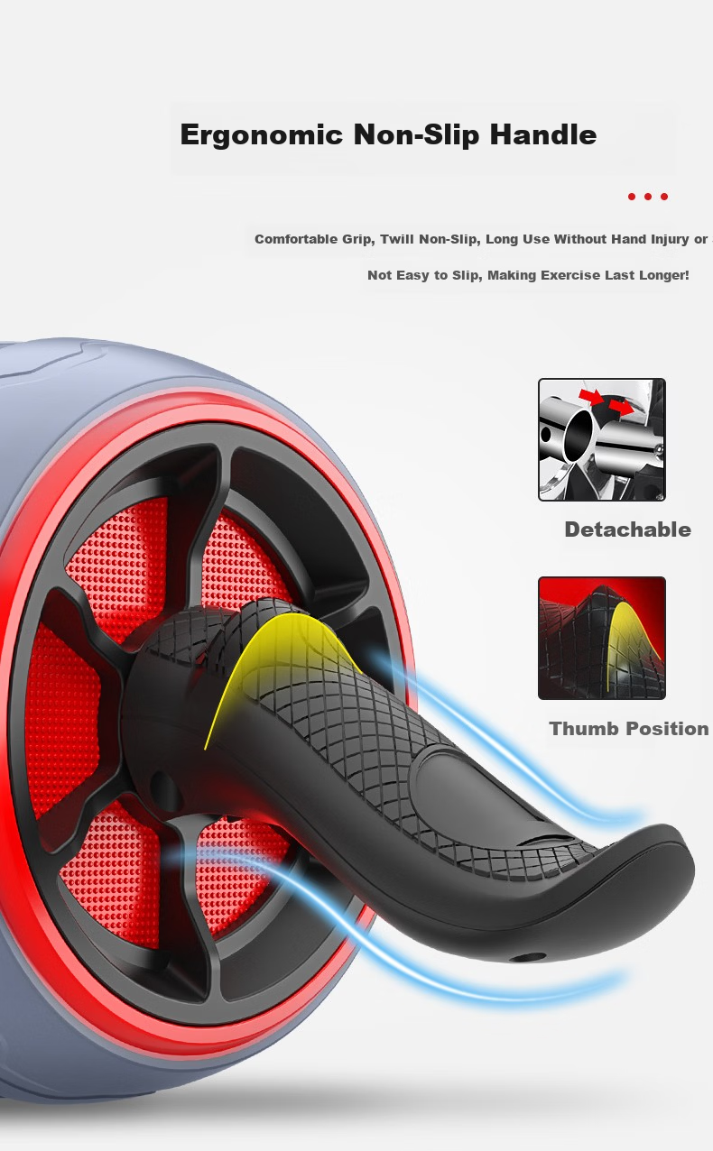 LI-NING Ab Wheel Automatic Rebound Non-Slip Large Abdominal Roller Fitness Equipment for Men and Women 12