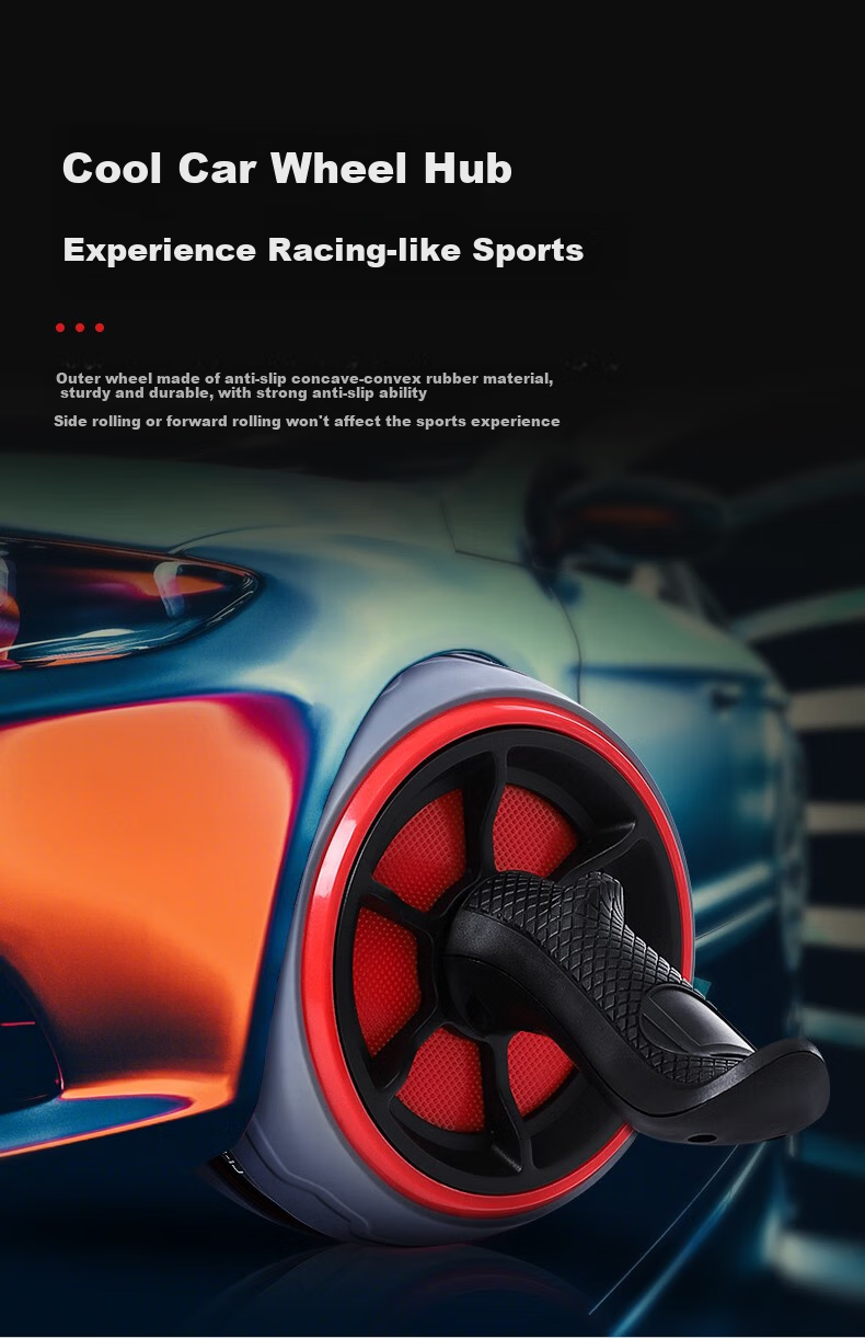 LI-NING Ab Wheel Automatic Rebound Non-Slip Large Abdominal Roller Fitness Equipment for Men and Women 7