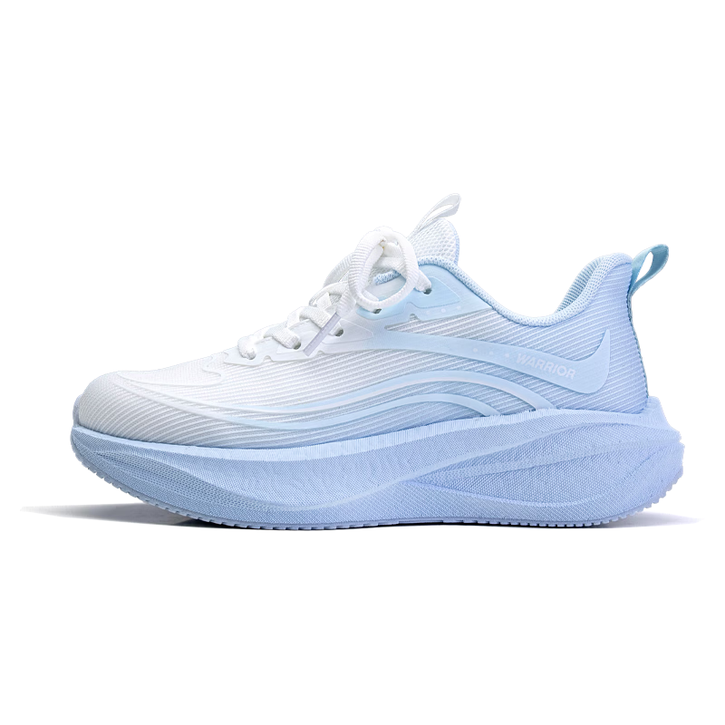 Warrior Women's Mesh Sports Shoes 2026 Summer New Lightweight Breathable Casual White Light Blue Size 38