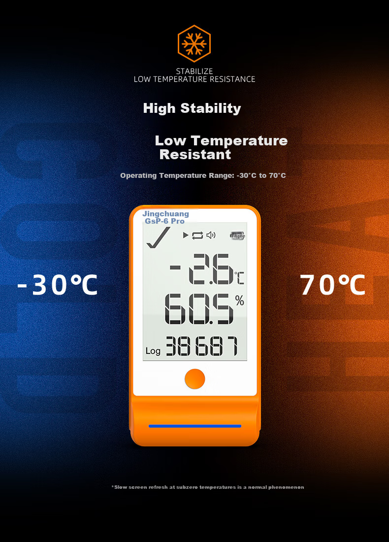 Elitech GSP-6pro High-Precision Temperature And Humidity Logger, Medical Refrigerator Magnetic Temperature And Humidity Meter, Mobile Phone Bluetooth Export 12