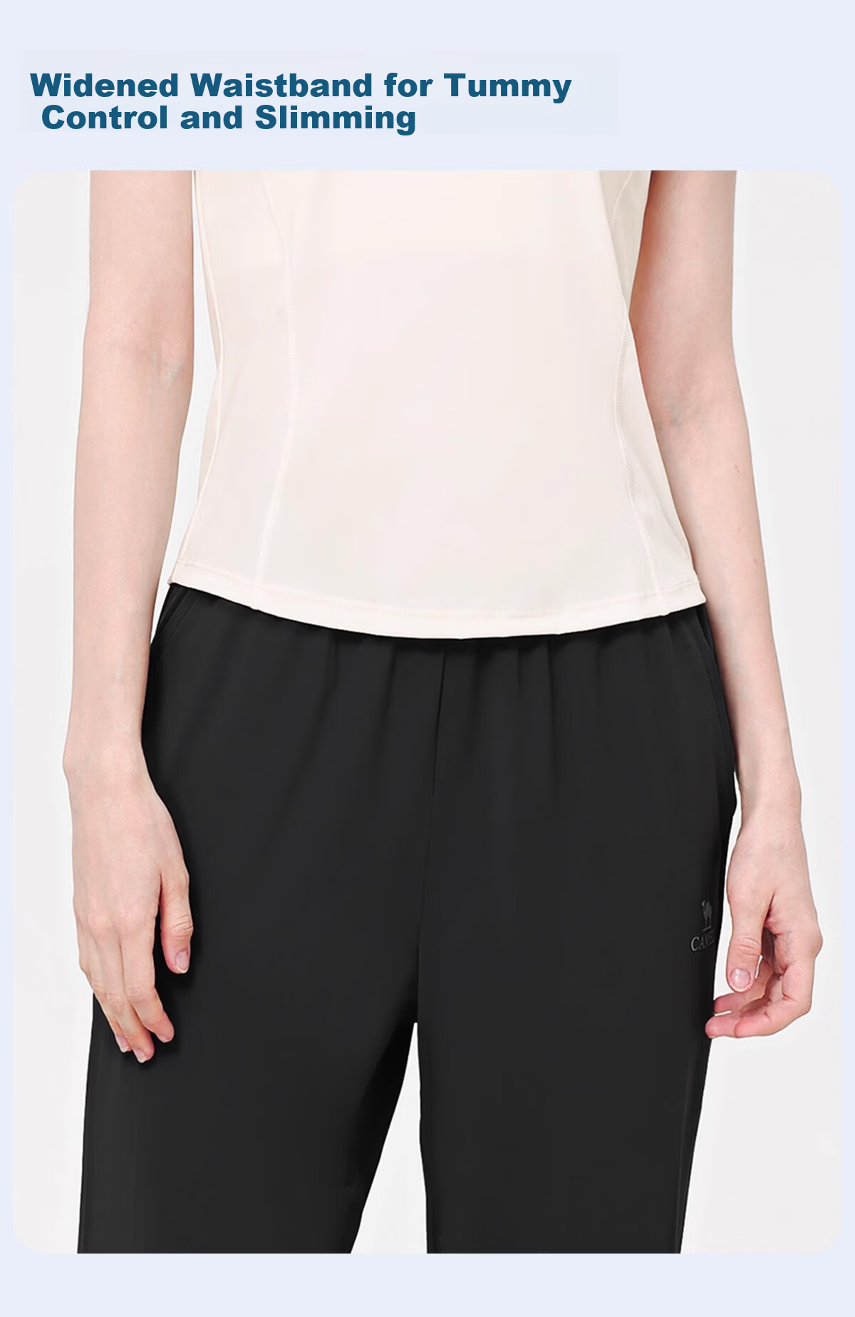 CAMEL Yoga Set Quick-Dry Breathable Sports Women's Short-Sleeve Two-Piece Set L Ice Blue/gray Lavender, Stand-Up Collar Style 14