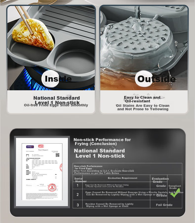 Sanhe Multifunctional Breakfast Pan Non-Stick Diamond Titanium Ceramic Frying Pan Upgraded Version 11