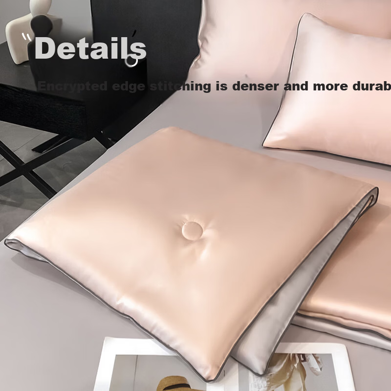 MUJI Class A Washable Ice Silk Summer Quilt Thin Air Conditioning Quilt Double Quilt Core 200*230cm Champagne Gold