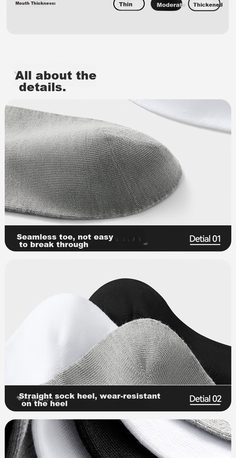 HLA Disposable Cotton Short Socks for Men and Women 7A Antibacterial Travel Daily Use No-Wash Sports Casual Low-Cut Socks 7 Pairs Pack 12