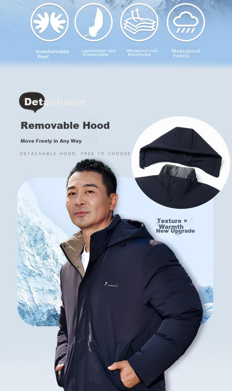 TUCANO Men's Winter Thickened Cotton Padded Jacket Warm Casual Outerwear New Year Clothing 2