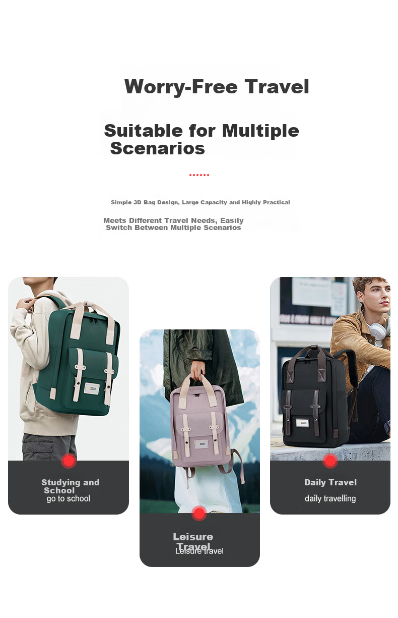 BRINCH Laptop Backpack for Men And Women, Compatible with Xiaomi And Huawei, Suitable for 15.6/16 Inch Laptops, Business Travel Bag 2