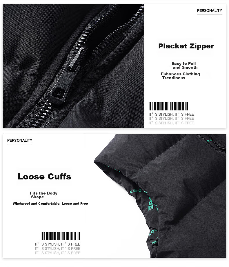 NASA MARVEL Cotton Vest Autumn Winter Men's Sleeveless Stand Collar Reversible Warm Couple Jacket Black 4XL 5