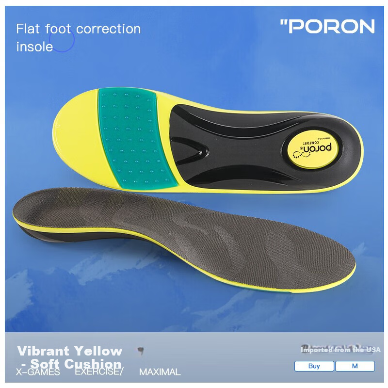 Maigao Graphene Flatfoot Correction Arch Support Insoles Mild Support for Fallen Arches and Overpronation Size 39-40