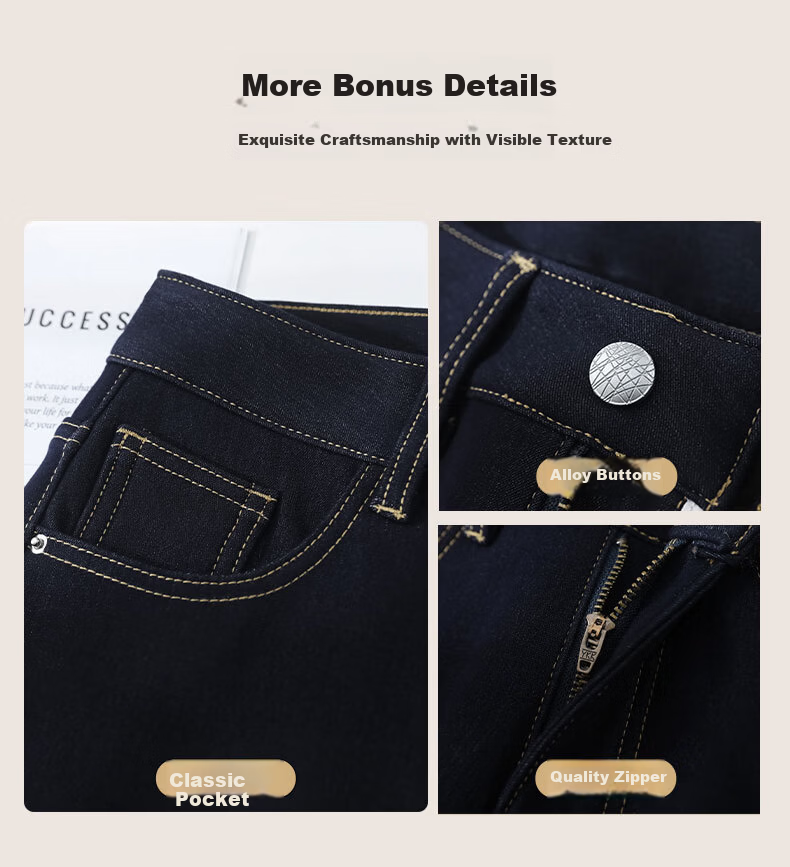 Langsha Women's Wide-Leg Jeans 2026 Spring Autumn High Waist Slim Loose Draped Raw Denim Blue Straight Pants 7