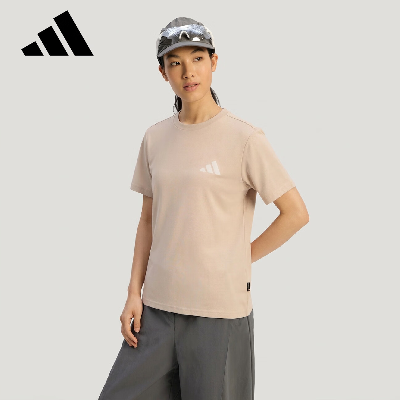 Adidas Outdoor Series Women's XPL W CAMP T Short Sleeve T-Shirt KE3704 Brown XS 2