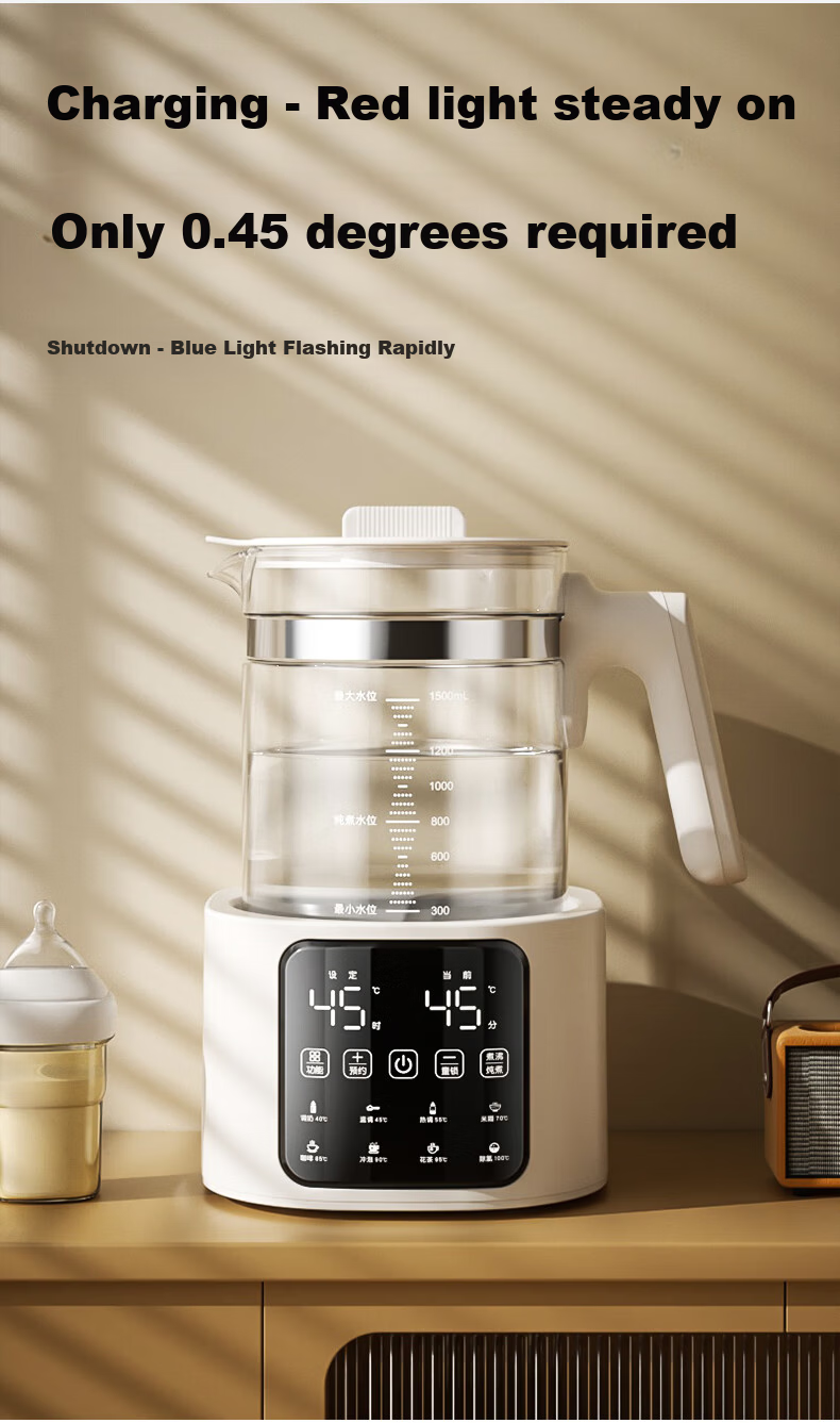 Iicobear Thermostatic Kettle Baby Milk Warmer Formula Maker Insulated Water Boiler Heating Kettle Health Pot 14