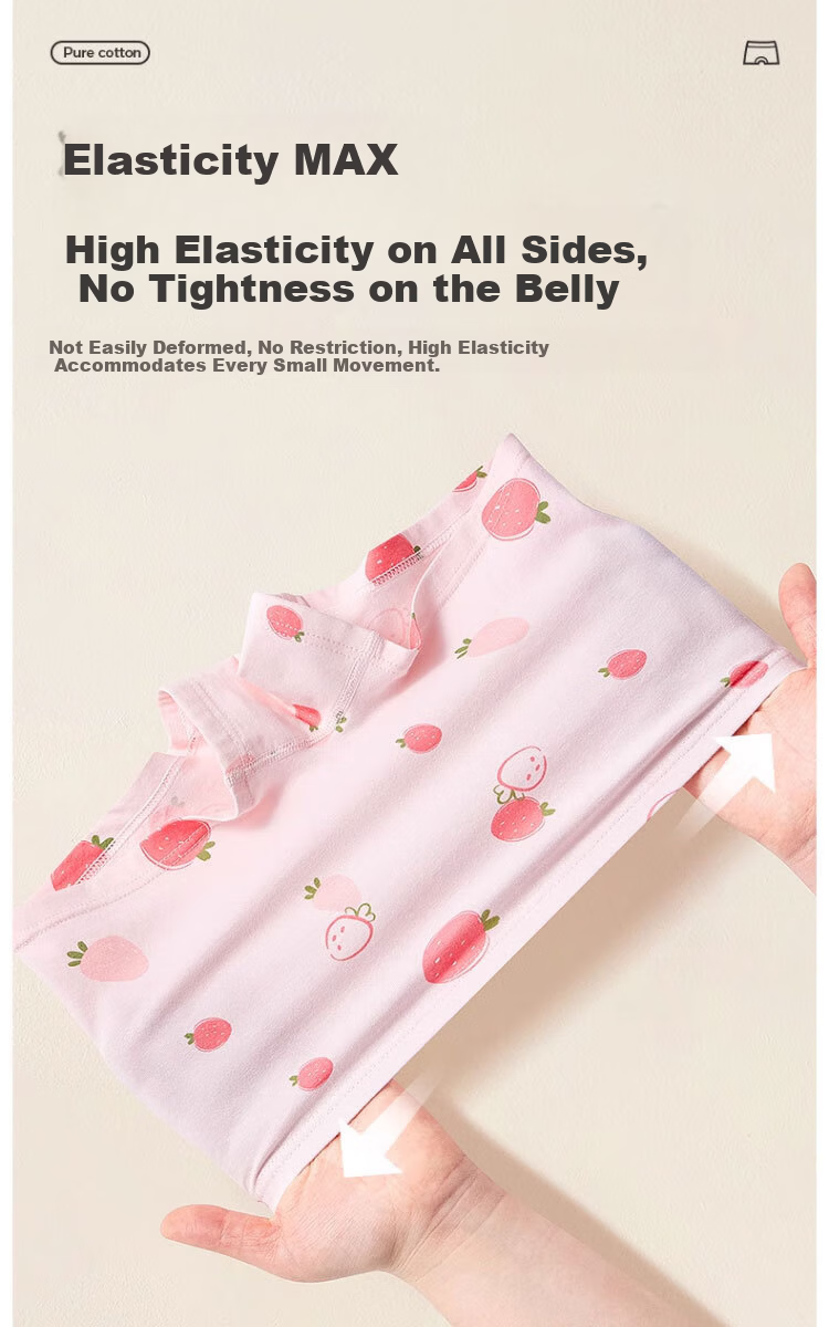 Aibedila Children's Breathable Soft Cotton Boxer Shorts for Girls, Mid to Large Kids, Four-Season Use 5