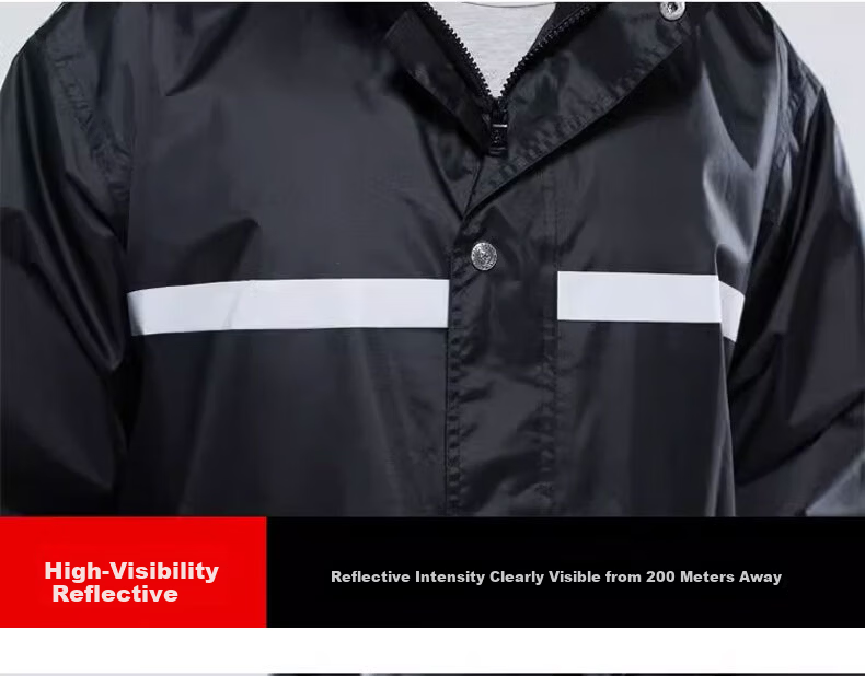 BWNK Long Waterproof Full-Body Raincoat Unisex Adult Outdoor Workwear Reflective Rain Poncho 7