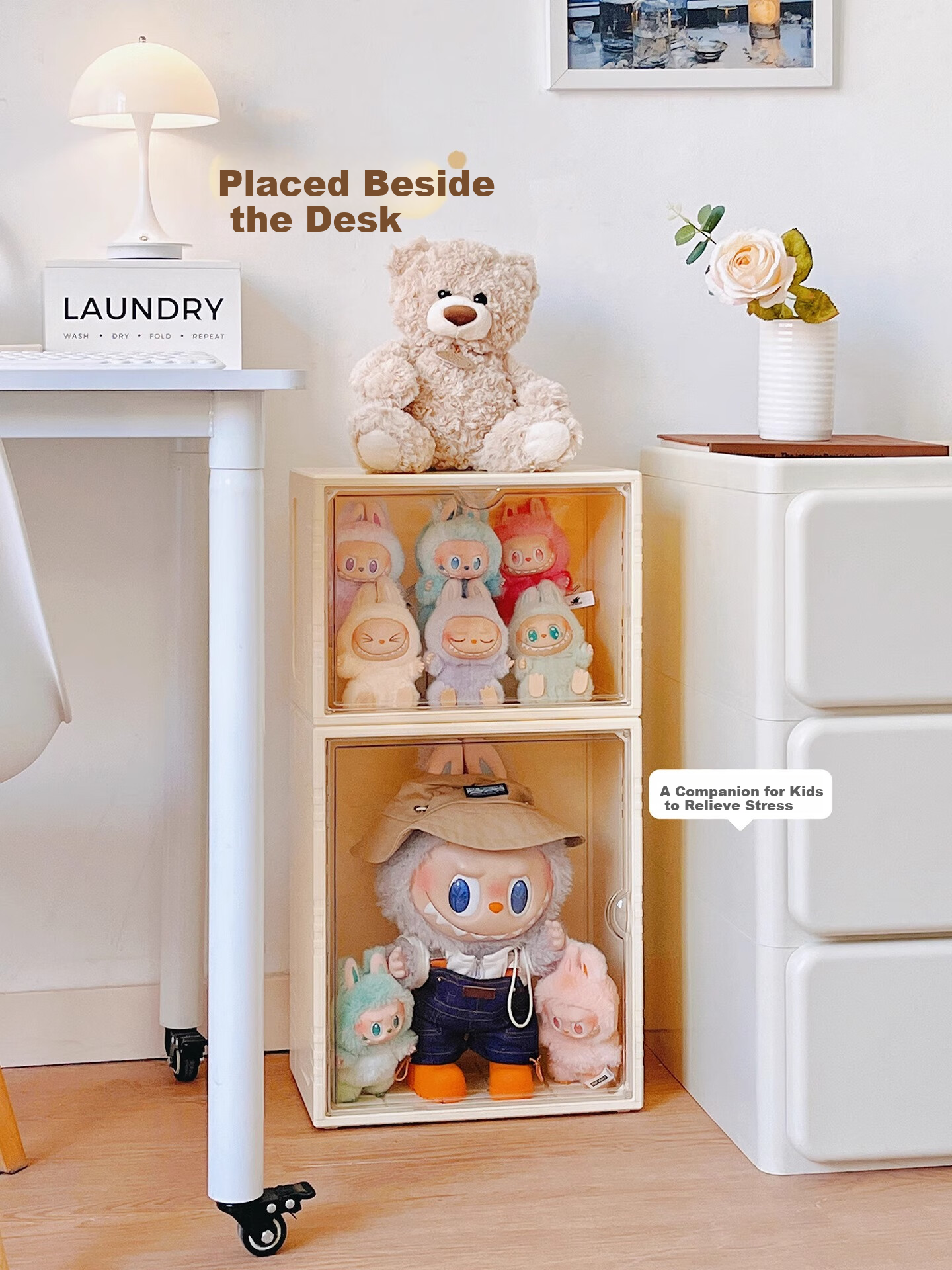 MESHD Labubu Display Box Transparent Dustproof Blind Box Plush Doll Vinyl Pop Mart Labubu Storage Box 8