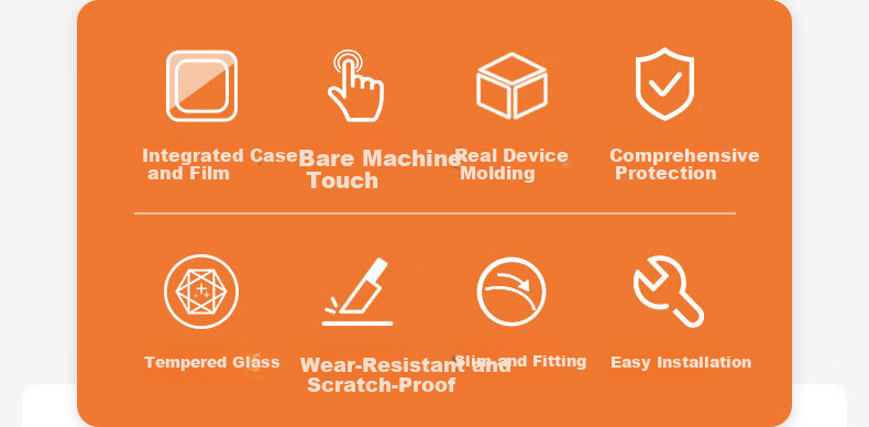KMaxAI Tempered Glass Screen Protector + Hard Case Full Coverage Protective Case for Honor Watch Fit 44mm (Vitality Edition) Transparent 2