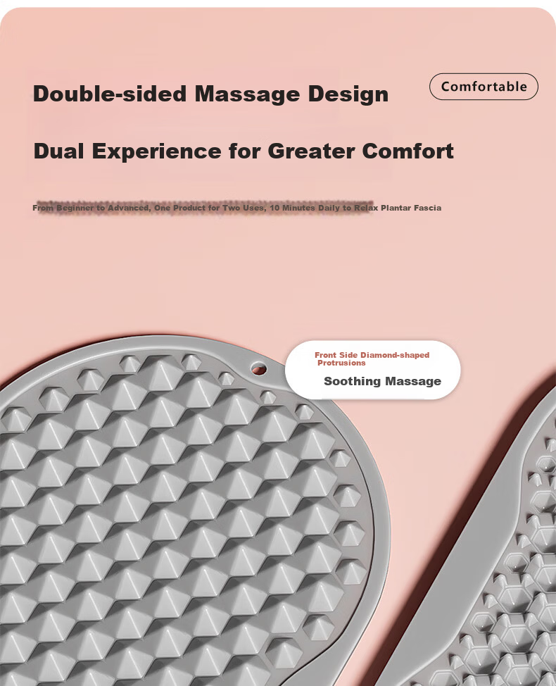 Li-Ning Acupressure Foot Massage Pad Soft Food-Grade Silicone Sole Reflexology Toe Pressure Board for Meridian Stimulation 8