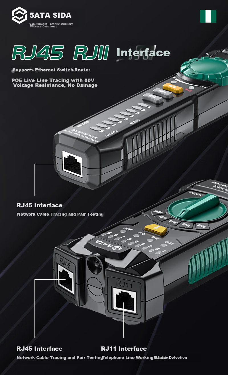 SATA Cable Tracker Strong Electrician Wire Tracer Network Tester Circuit Continuity Detector D05988 8