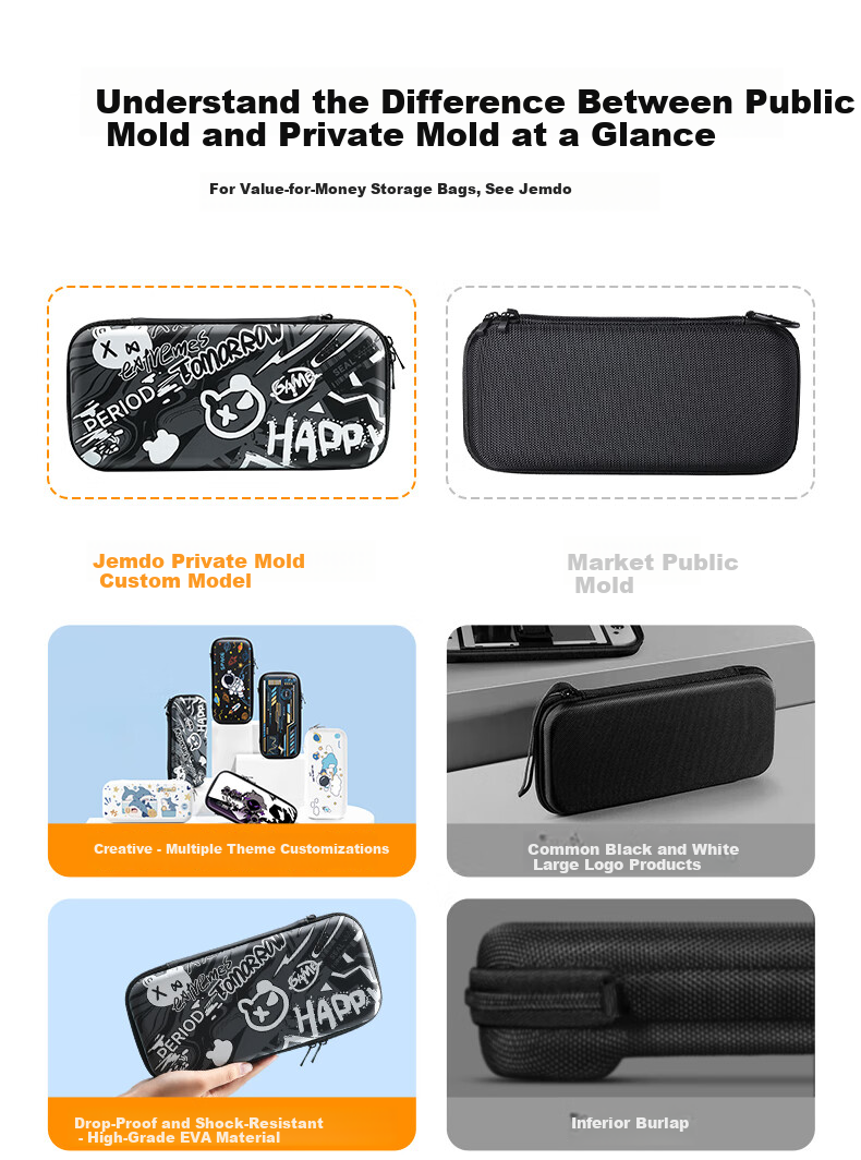 Jemdo 4-Piece Set Nintendo Switch 2 Storage Case NS2 Game Console Protective Case Tempered Glass Screen Protector Shockproof Portable Slim Large Capacity Stand Accessories 5