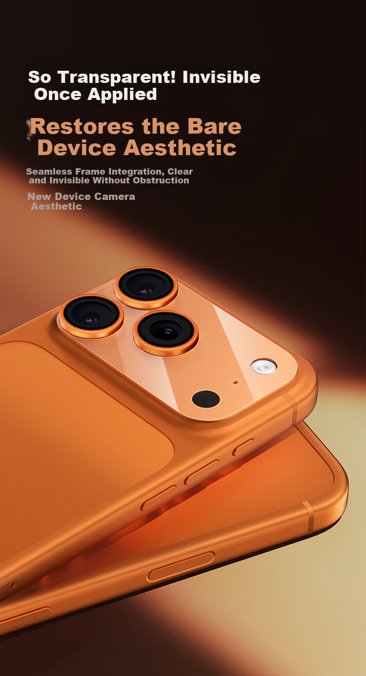 KOOLIFE Compatible with [Two Sets] Apple iPhone 17 Pro Max Lens Protector Base HD Fiber Rear Camera Protective Tempered Glass Lens Film Anti-Drop and Fingerprint Resistant 5