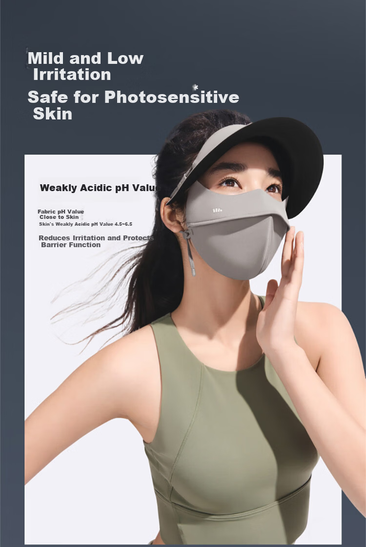 Beneunder Anti-UV Full Face Sun Protection Bikini with Brim for Women, Sun Shield Mask, Deep Floral Gray 14