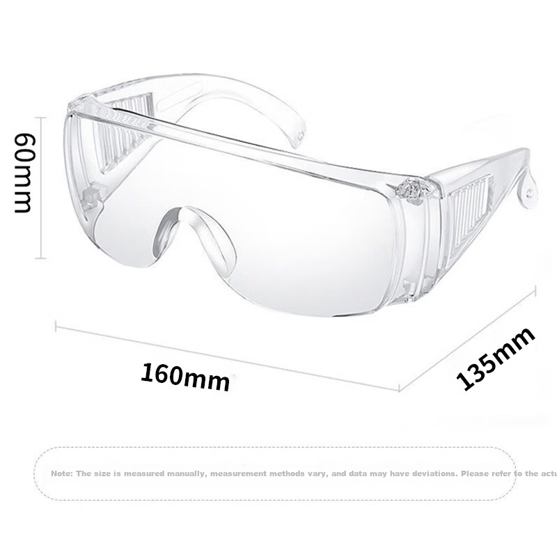 Mashifu Anti-Fog Safety Goggles Industrial Cutting Protective Glasses Laboratory Chemical Splash Protection Windproof Dustproof Eyewear with Louver Anti-Fog Design, 1 Piece