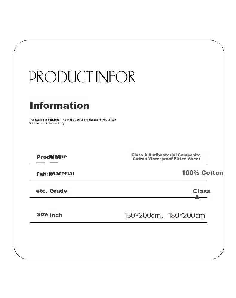 MUJI Pure Cotton Waterproof Fitted Sheet Mattress Protector Full Coverage Anti-Urine Dustproof Cover 1.5x2m 16